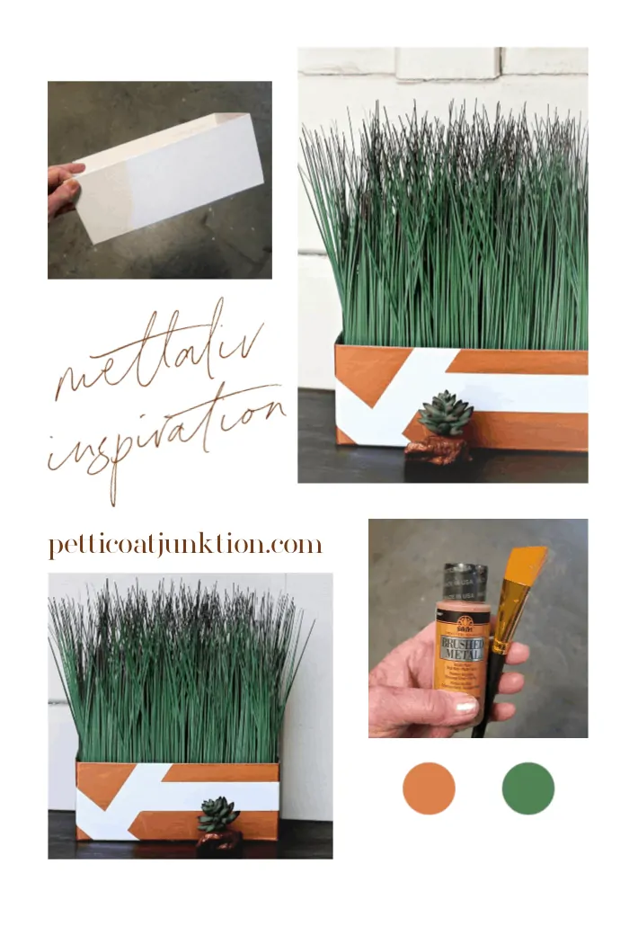 How to paint cardboard with metallic copper paint