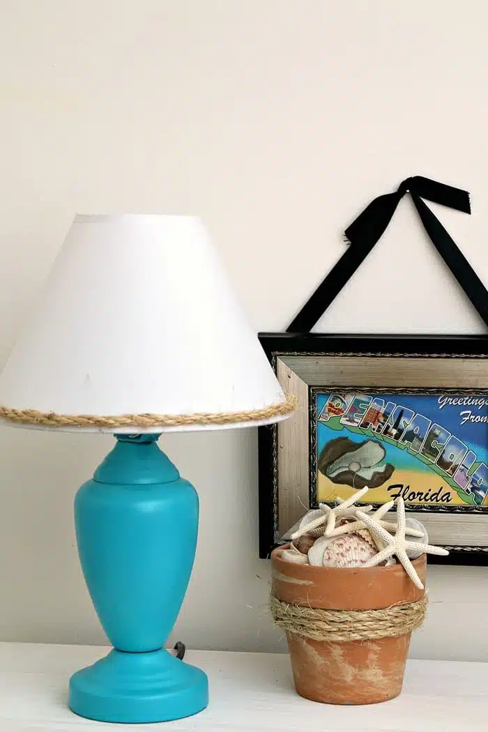 Summertime DIY Projects featuring Turquoise Paint And Sisal Rope