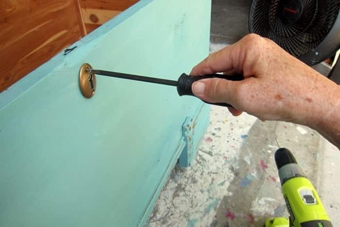 adding key hole to a cedar chest