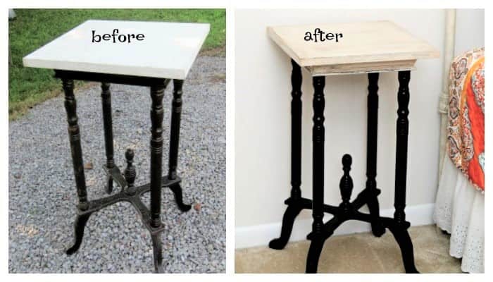 before and after how to make white paint look old