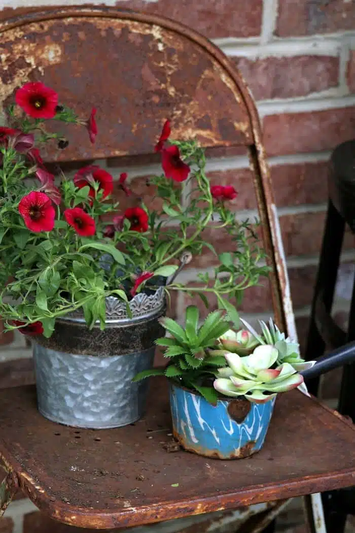 My DIY Recycled Flower Pot Ideas - Petticoat Junktion