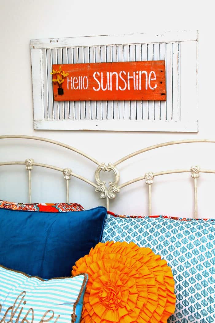 hello sunshine shutter sign