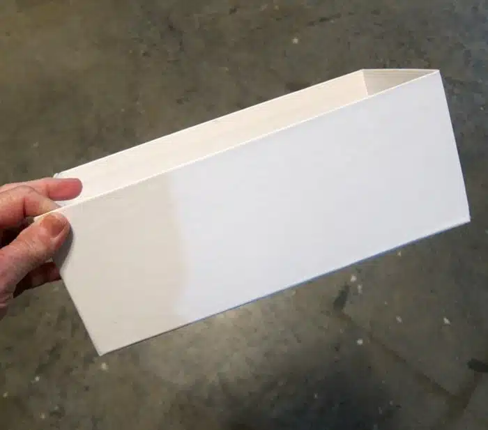 plain white cardboard box from Ikea 