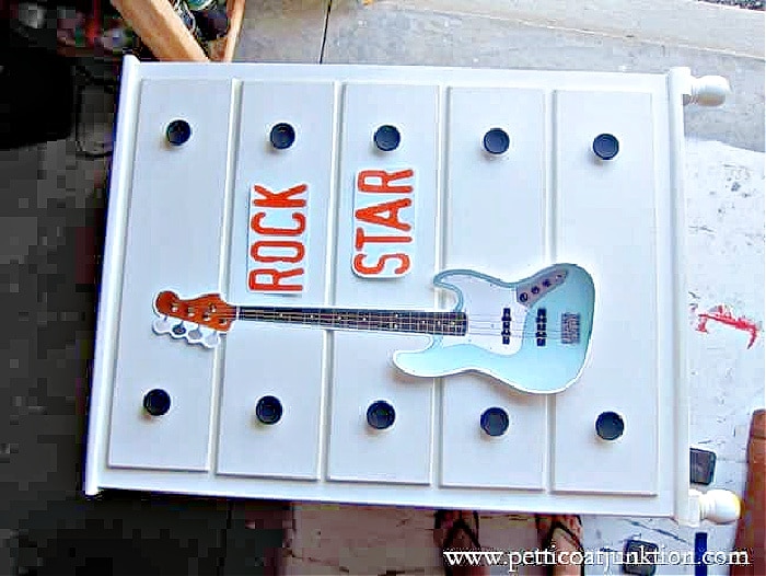rock star decal on furniture