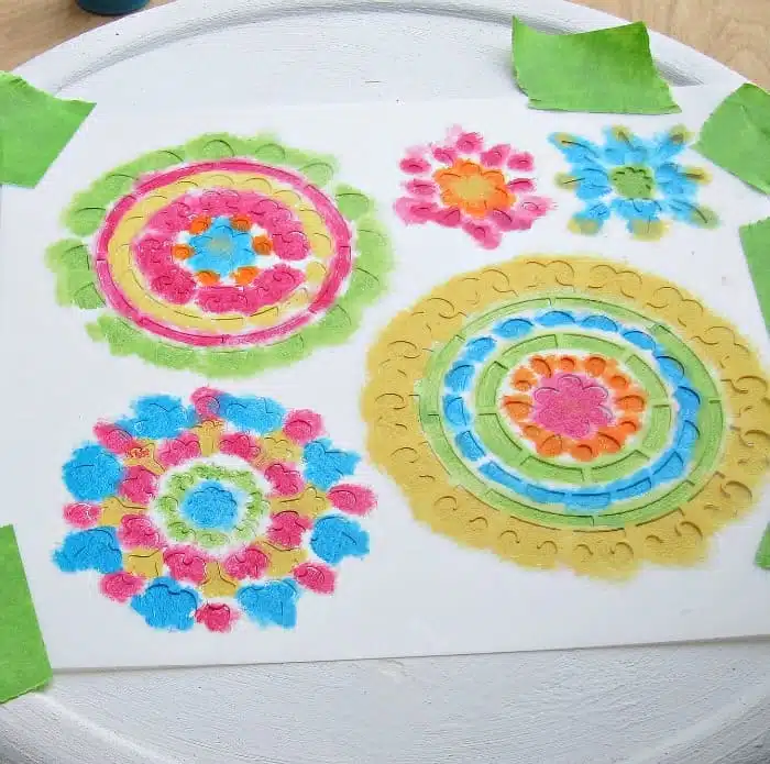 stenciling with multiple colors