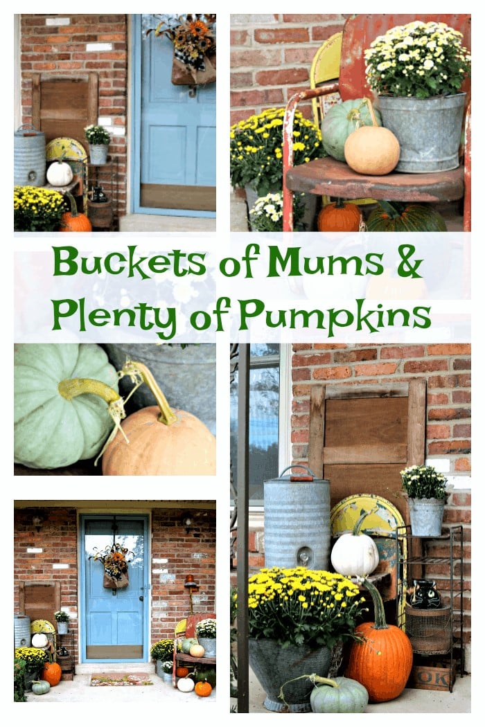How to decorate for Fall using vintage items and pumpkins