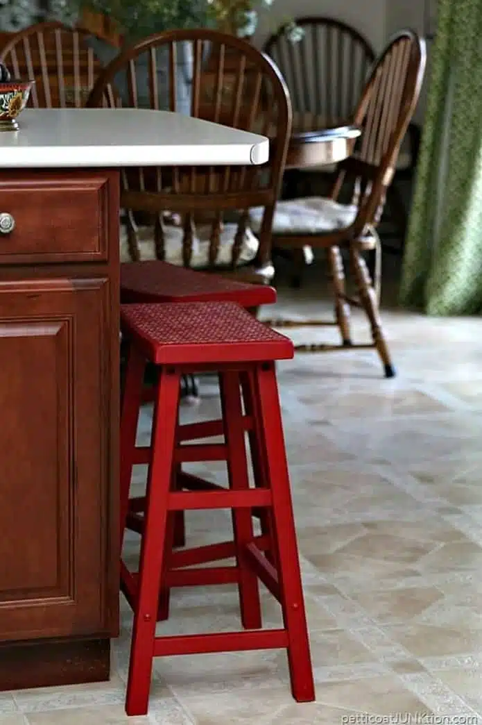 Imperial red barstools