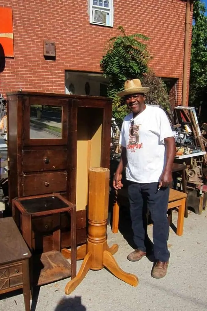 Mr Butler at his junk shop in Hopkinsville Ky