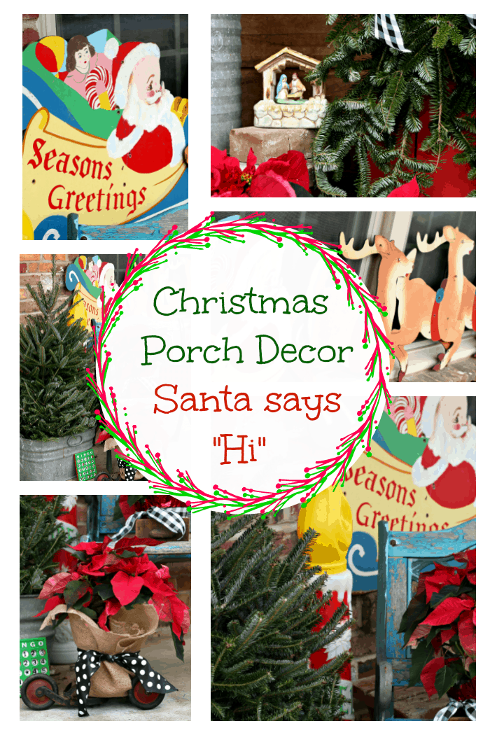 Red Porch Decorations With Buffalo Check Accents - Petticoat Junktion