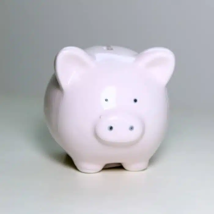 Piggy bank from Dollar Tree for gift project