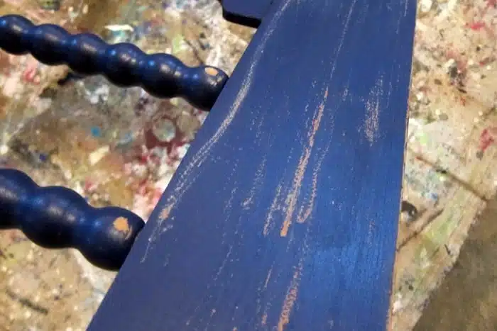 bad paint distressing with an electric sander