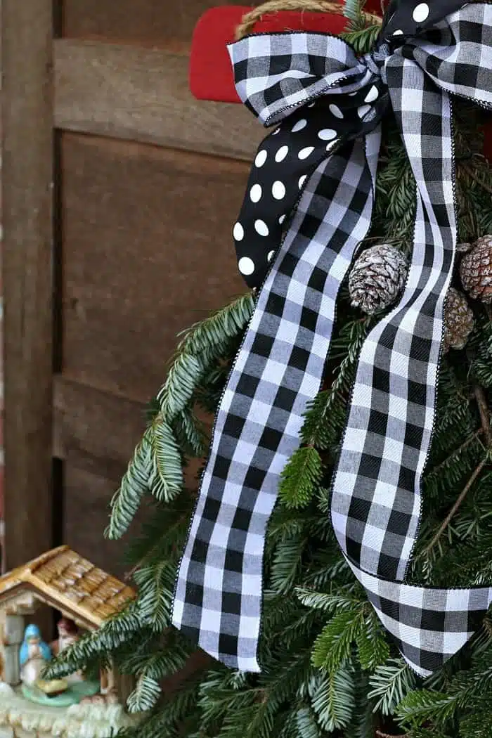 Plaid Christmas Decor with a Thermos Cooler