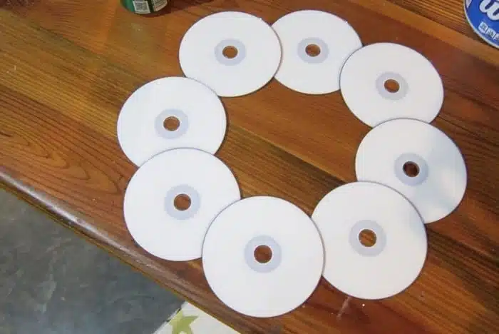 lay the CD's out in a circle pattern to make a wreath