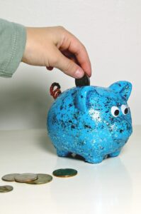 painted piggy bank gift idea: Dollar Tree Crafts