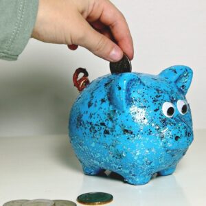 painted piggy bank gift idea: Dollar Tree Crafts