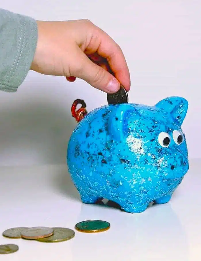 piggy bank DIY glitter gift