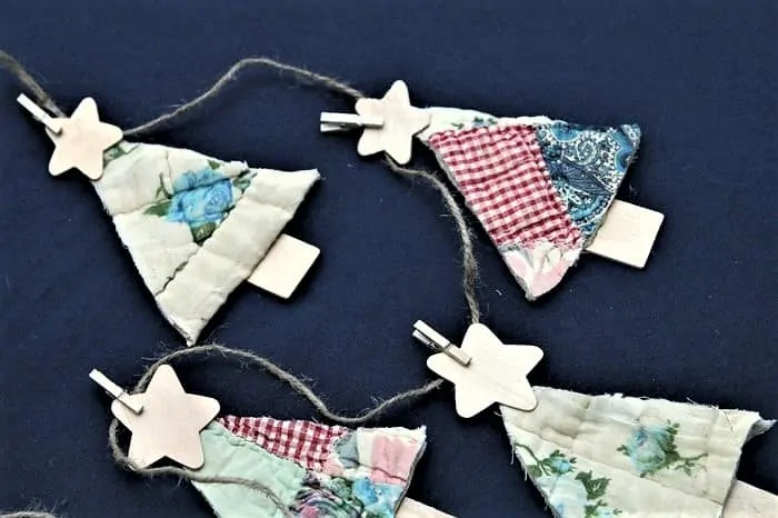 quilt Christmas tree ornament idea