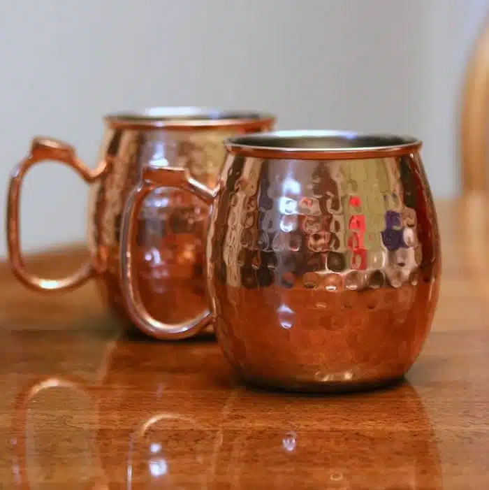 Copper Moscow Mule Mugs a thrift store purchase