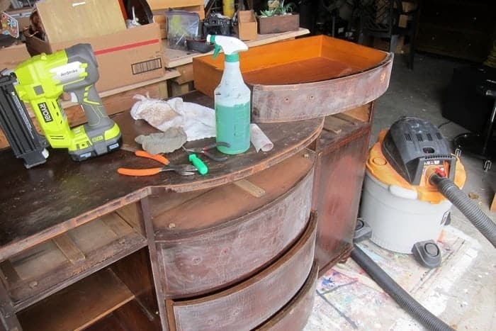 Cleaning and Prepping Vintage Sideboard Number 1