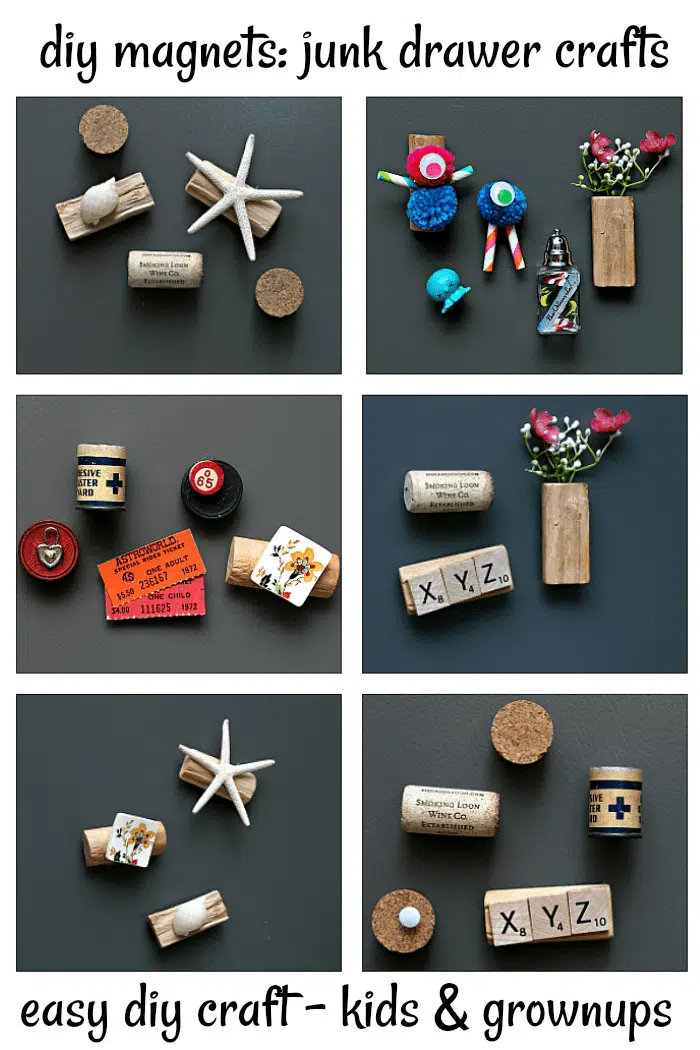 easy diy craft for kids and adults. make creative magnets.