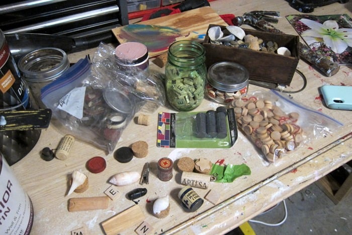 making magnets with stuff from my junk drawer and workshop