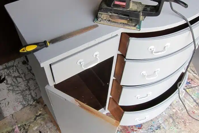 making repairs on furniture after it's painted