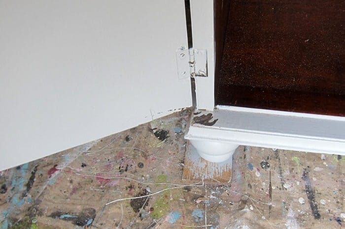 paint wear from furniture door