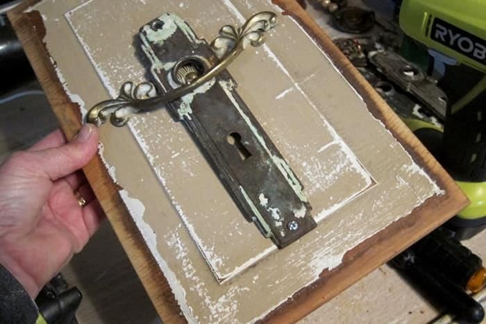 putting assemblage salvage metal art project together