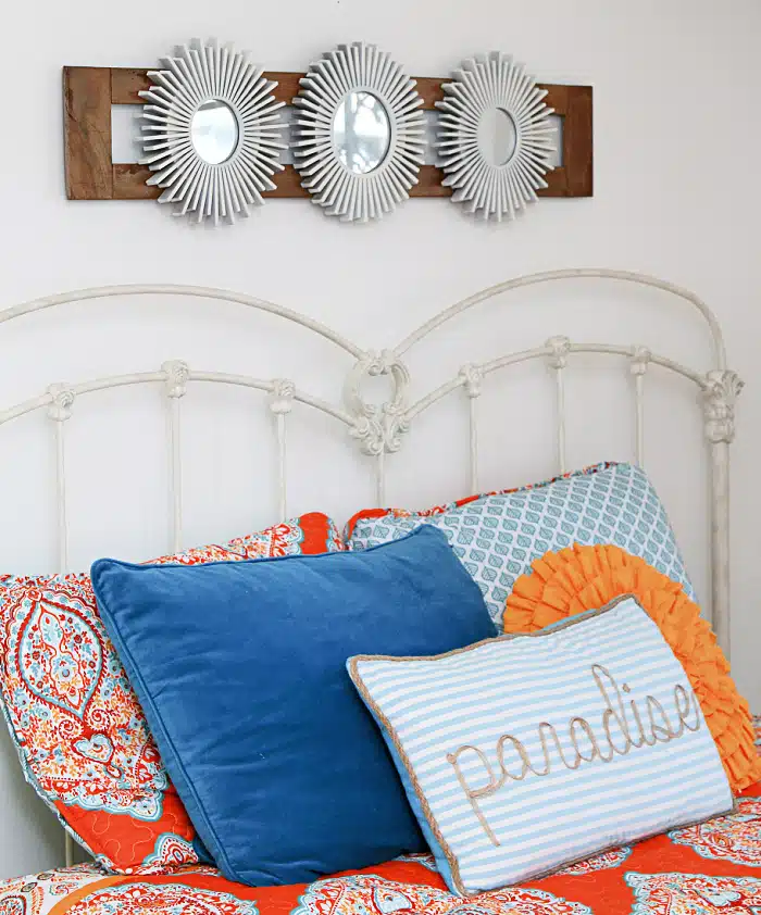 spray paint thrift store mirrors and make new wall decor