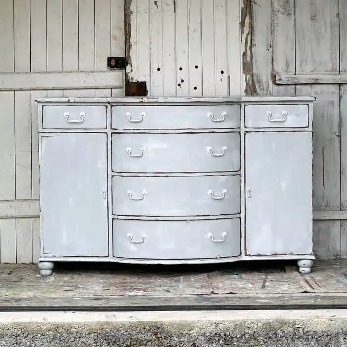 weathered gray sideboard