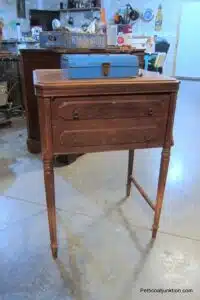 wood sewing machine cabinet