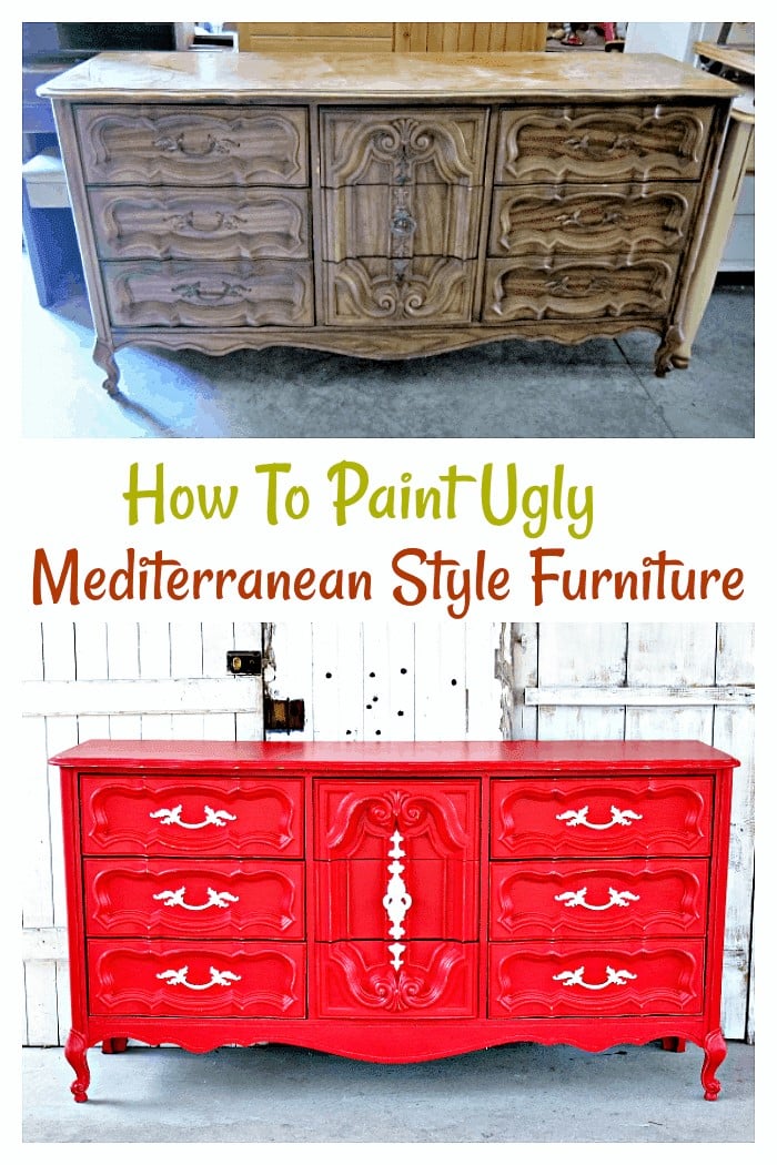 how to paint Mediterranean style bedroom furniture