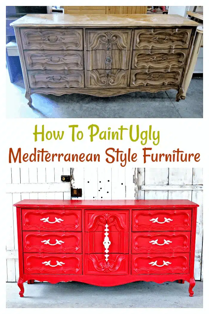 How To Paint And Distress Fake Wood Furniture