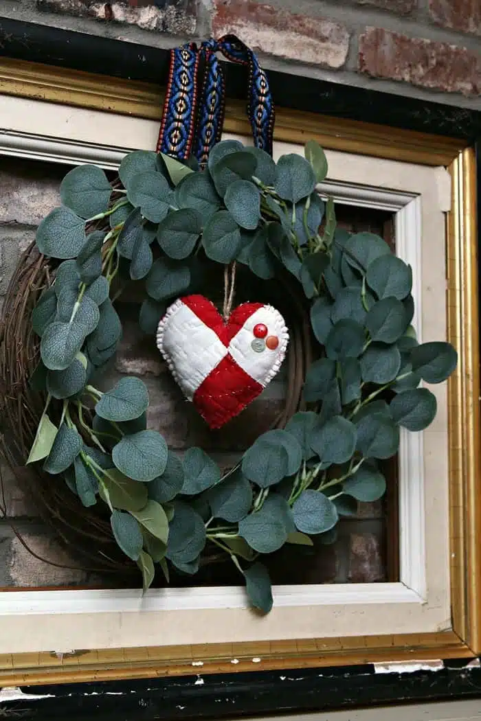 Thrifty Decorating Ideas Red And Pink Mantel Display