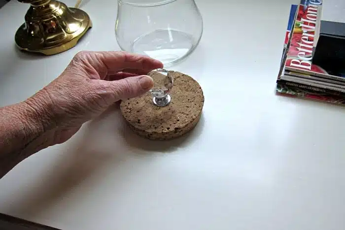 how to add a furniture knob to a glass jar lid
