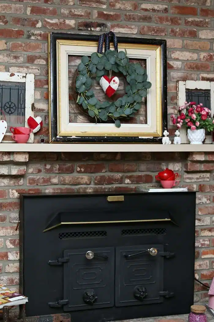 how to decorate a fireplace mantel with thrift store and flea market finds