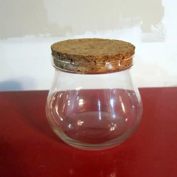 Candy Jar, Spherical Glass Food Storage Container With Cork Lids