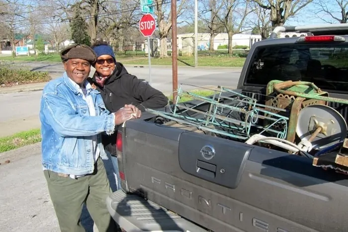 Mr. Raymond Butler and his sister Suzette loading items at my favorite junk shop in Kentucky