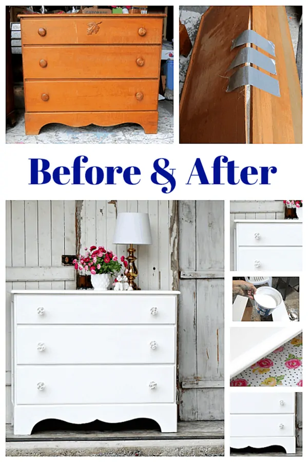 How To Makeover An Old Dresser With White Paint