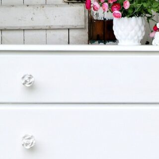how to paint furniture with white latex paint