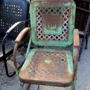 vintage metal lawn chair