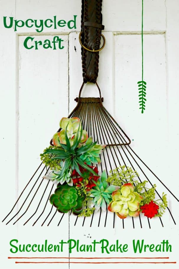succulent rake wreath