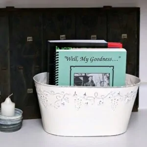 Spray Painted Cookbook Organizer