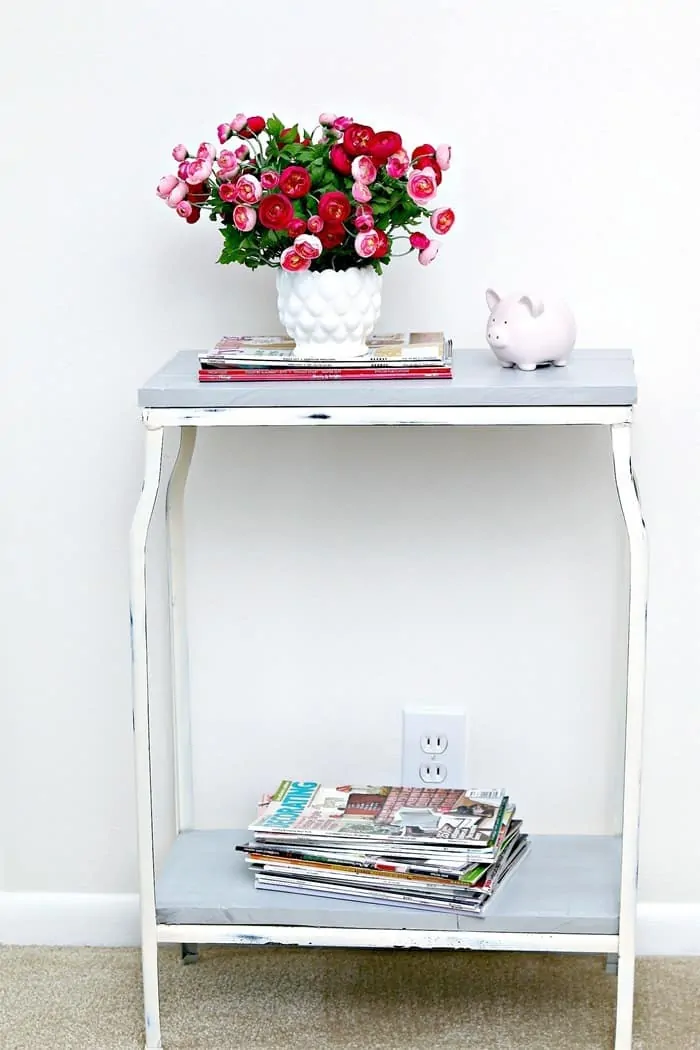 Transform a fish tank stand into a cute table 2