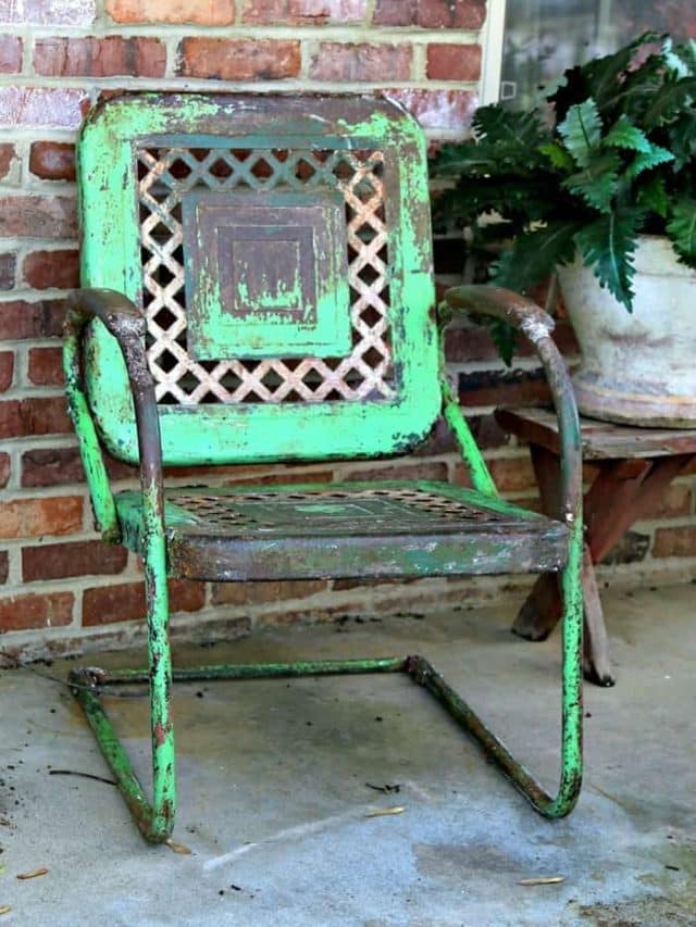 HOW TO PRESERVE RUSTY PATINA ON METAL FURNITURE Story Petticoat Junktion