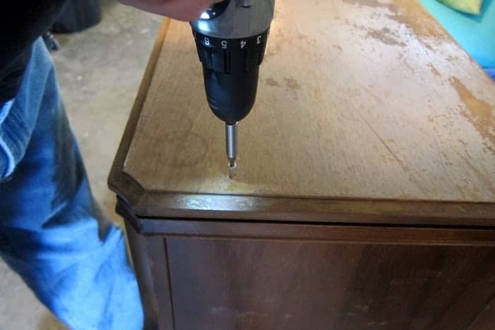 drilling countersink holes in furniture