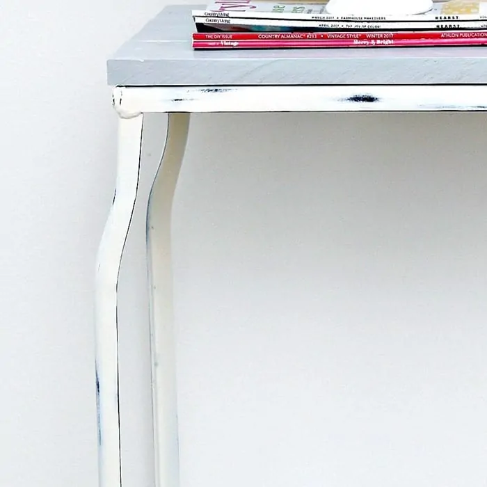 how to distress spray painted metal furniture