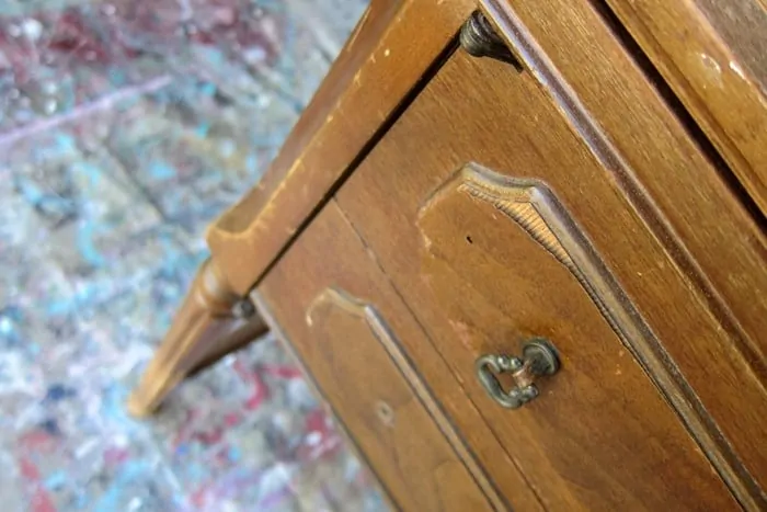 loose veneer on old furniture