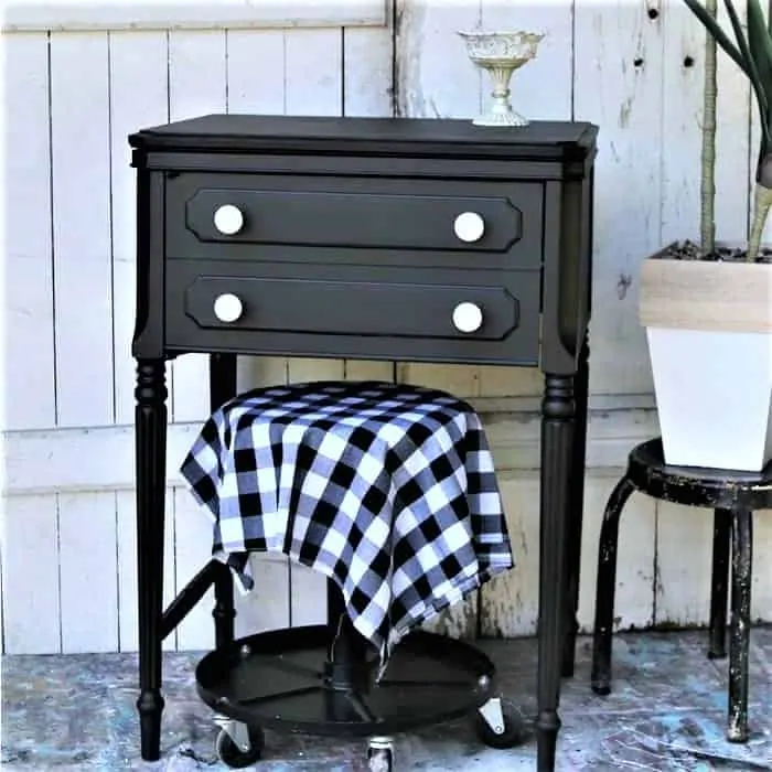 painted sewing machine cabinet table