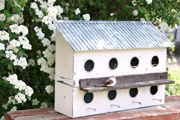 white birdhouse condo